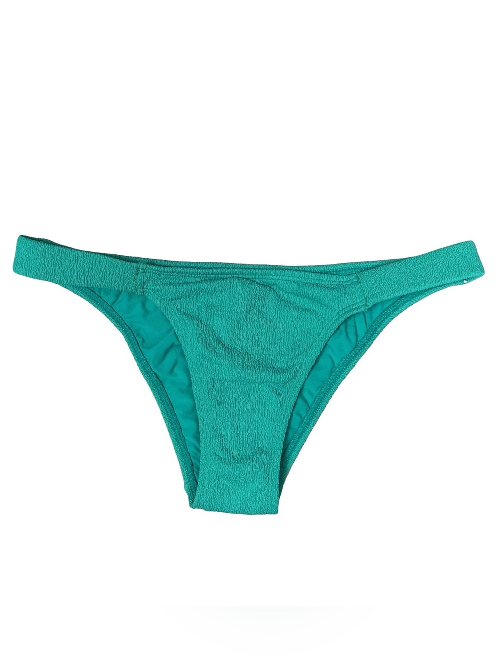 Vix Paula Hermanny Aqua Crinkle Bikini Bottom Size Small NWT